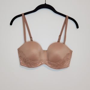 Victoria's Secret Body strapless bra nude 34DD without straps